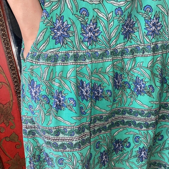 Floral Green and Purple Dress - Picture 5 of 8